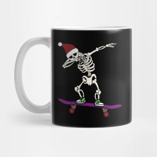 skating skeleton santa Mug